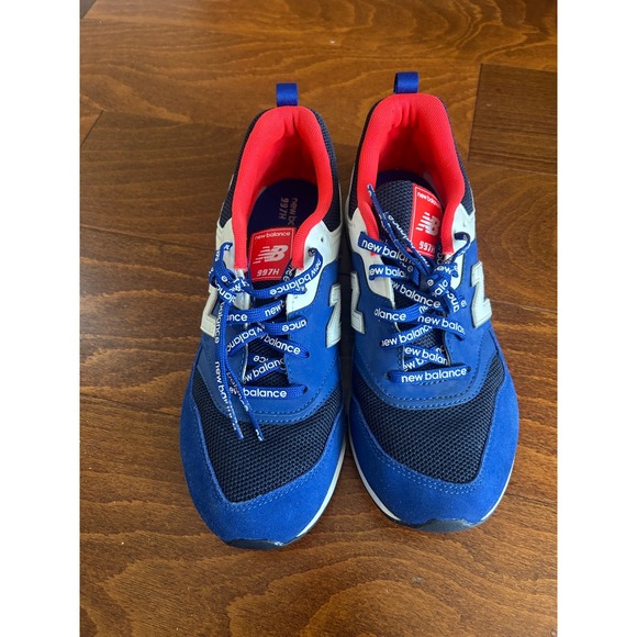 New Balance Boys/Mens Blue Red White Athletic Sneakers Shoes Team Royal Sz 5.5 M - Picture 4 of 10